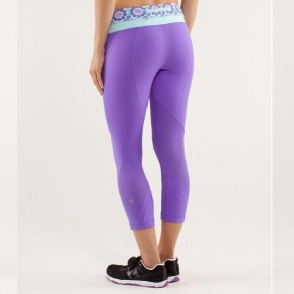 𝅺LULULEMON run inspire crop II leggings size 2 in purple - Picture 7 of 14